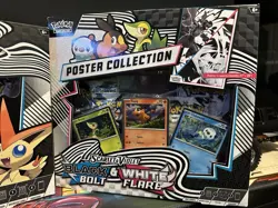 NEW-Pokemon TCG Black Bolt & White Flare Victini Illustration/Poster Collection - Image 2
