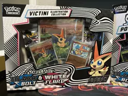 NEW-Pokemon TCG Black Bolt & White Flare Victini Illustration/Poster Collection - Image 3