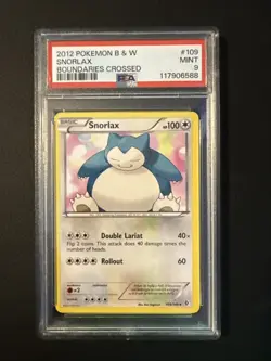 2012 Pokemon Black & White Snorlax 109/149 Boundaries Crossed PSA 9 MINT - Image 1