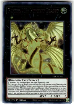 Yugioh! Number 100: Numeron Dragon Ultra Rare (Gold) DLCS-EN117 1st Ed NM - Image 1