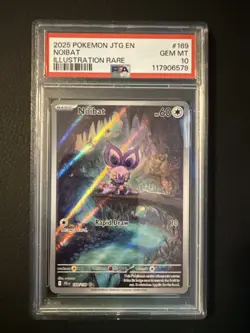 Noibat Illustration Rare Pokemon TCG Card #169/159 Sv09: Journey Together PSA 10 - Image 1