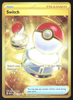 Switch 206/165 Full Art Gold Secret Rare Pokemon 151 Pokemon Card - Image 1