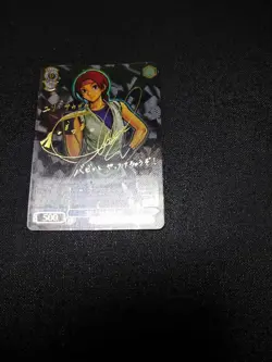 KOF Yuri Sakazaki Weiss Schwarz Signed SP Card - Mint Condition - Image 4