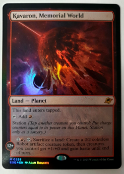 MTG Edge of Eternities - Kavaron, Memorial World - FOIL - Mythic 0255 NM - Image 1