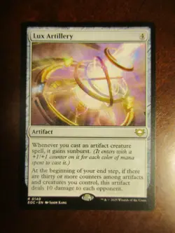 Magic The Gathering Commander Edge of Eternities LUX ARTILLERY MTG 140 - Image 1