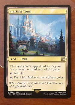 x1 Starting Town, Final Fantasy FIN NM Rare 289 MTG, English - Image 1