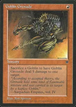 Goblin Grenade (3) - Medium Play MTG Fallen Empires - Image 1