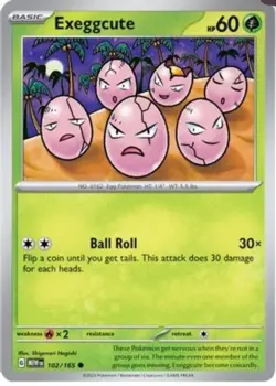 Exeggcute - 102/165 - Common - Scarlet & Violet 151 - Pokemon - NM/M - Image 1