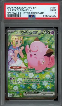Lillie's Clefairy ex 184/159 Holo PSA 9 2025 Pokemon Sv09 Journey Together - Image 1