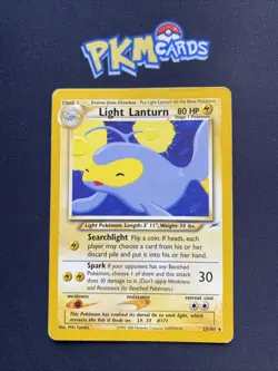 Pokemon TCG Light Lanturn Neo Destiny 23/105 Regular Rare MP. - Image 1