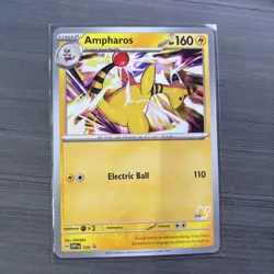 Pokemon Scarlet & Violet Black Star Promo - Ampharos SVP 109 Pikachu Stamp #28 - Image 1