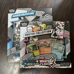 Pokemon TCG Black Bolt Binder Collection + Unova Poster Collection - Sealed - Image 1