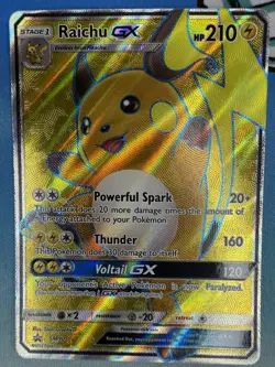 Raichu GX SM90 Full Art Promo Shining Legends Pokemon Card - Image 1