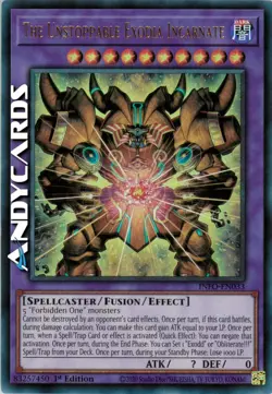 THE UNSTOPPABLE EXODIA INCARNATE • Ultra R • INFO EN033 • 1Ed • Yugioh ANDYCARDS - Image 1