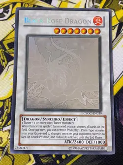 Black Rose Dragon CSOC-EN039 Ghost Rare Holo YuGiOh Card English - Image 1