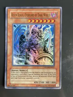 Yugioh! Reign-Beaux, Overlord of Dark World STON-EN017 Strike of Neos Ultra Rare - Image 1