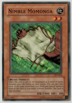 YuGiOh Tournament Pack 4 Nimble Momonga TP4-014 Common Lightly Played - Image 1