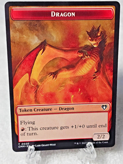 MTG Servo Dragon (0020) Double-Sided Token Commander Masters Magic Card T NM - Image 1
