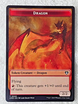 MTG Servo Dragon (0020) Double-Sided Token Commander Masters Magic Card T NM - Image 2