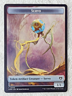 MTG Servo Dragon (0020) Double-Sided Token Commander Masters Magic Card T NM - Image 3