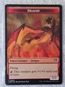 MTG Servo Dragon (0020) Double-Sided Token Commander Masters Magic Card T NM - Image 4