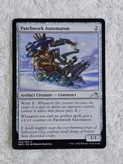 MTG Patchwork Automaton #254 Kamigawa: Neon Dynasty Magic Card U NM - Image 2