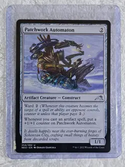 MTG Patchwork Automaton #254 Kamigawa: Neon Dynasty Magic Card U NM - Image 4