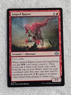 MTG Amped Raptor - Modern Horizons 3 Magic Gathering Card #114 U NM - Image 2