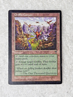 MTG Griffin Canyon - Visions 1996 Magic The Gathering Card Rare LP - Image 2