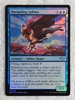 MTG Marauding Sphinx FOIL Outlaws of Thunder Junction (OTJ) #56 Magic Card U NM - Image 1
