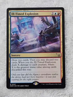 MTG Ill-Timed Explosion #207 Murders at Karlov Manor Magic Card Rare NM - Image 1