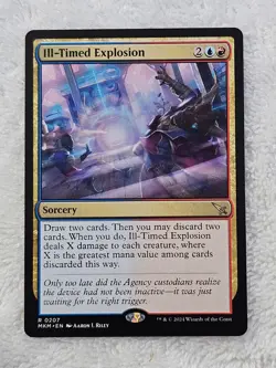 MTG Ill-Timed Explosion #207 Murders at Karlov Manor Magic Card Rare NM - Image 2