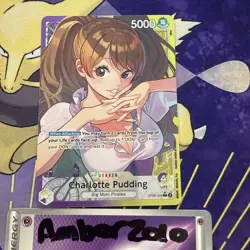 One piece Charlotte Pudding : OP08-058 Leader Alternative Art TCG Card: english - Image 1