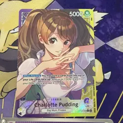 One piece Charlotte Pudding : OP08-058 Leader Alternative Art TCG Card: english - Image 2