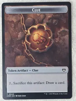 MTG Clue Emblem - Ob Nixilis #40 52 Double-Sided Token Commander Masters T NM - Image 2