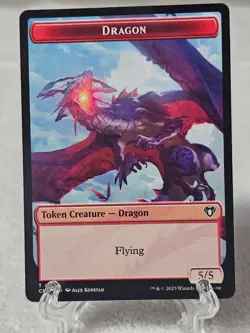 MTG Dragon Saproling #21 35 Double-Sided Token Commander Masters T NM - Image 1