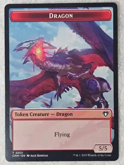 MTG Dragon Saproling #21 35 Double-Sided Token Commander Masters T NM - Image 3
