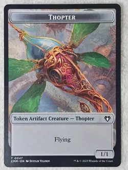 MTG Elemental Thopter #25 47 Double-Sided Token Commander Masters T NM - Image 2
