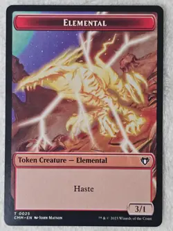 MTG Elemental Thopter #25 47 Double-Sided Token Commander Masters T NM - Image 3