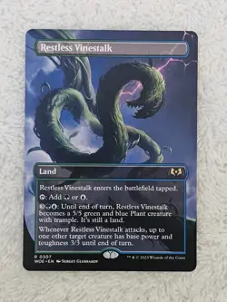 MTG Restless Vinestalk #307 (Borderless) - Wilds of Eldraine Rare NM - Image 2