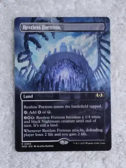 MTG Restless Fortress #305 (Borderless) - Wilds of Eldraine Rare NM - Image 1