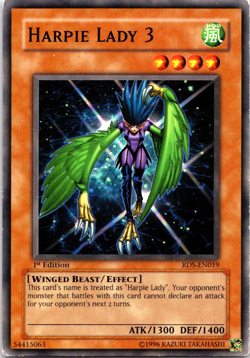 1996 YuGiOh Harpie Lady 3 Rise of Destiny RDS-EN019 1st Edition Common TCG - Image 1