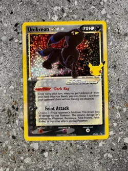 Pokemon TCG Cards Umbreon Gold Star 17/17 Celebrations Classic Collection NM - Image 1