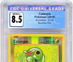 Pokemon Caterpie 2016 Evolutions 3/108 Reverse Holo CGC 8.5 Graded NM/Mint+ 40HP - Image 2