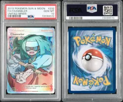 Pokemon TCG Unified Minds 232 Full Art Channeler Secret Rare PSA 10 - Image 3