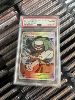 Pokemon TCG Unified Minds 232 Full Art Channeler Secret Rare PSA 10 - Image 4