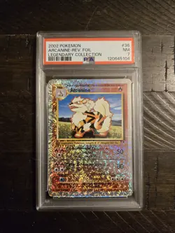 2002 POKEMON LEGENDARY COLLECTION REVERSE HOLO #36 ARCANINE PSA 7 - Image 1