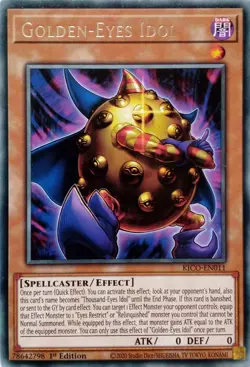 KICO-EN011 GOLDEN-EYES IDOL RARE 1ST EDITION YuGiOh CARD - Image 1