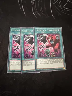 Yugioh Obedience Schooled PLAYSET X3 JUSH-EN029 Rare - Image 1