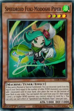 LED8-EN002 SPEEDROID FUKI-MODOSHI PIPER SUPER RARE 1ST EDITION YuGiOh CARD - Image 1